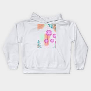 Pastel floral wonder colorful Kids Hoodie